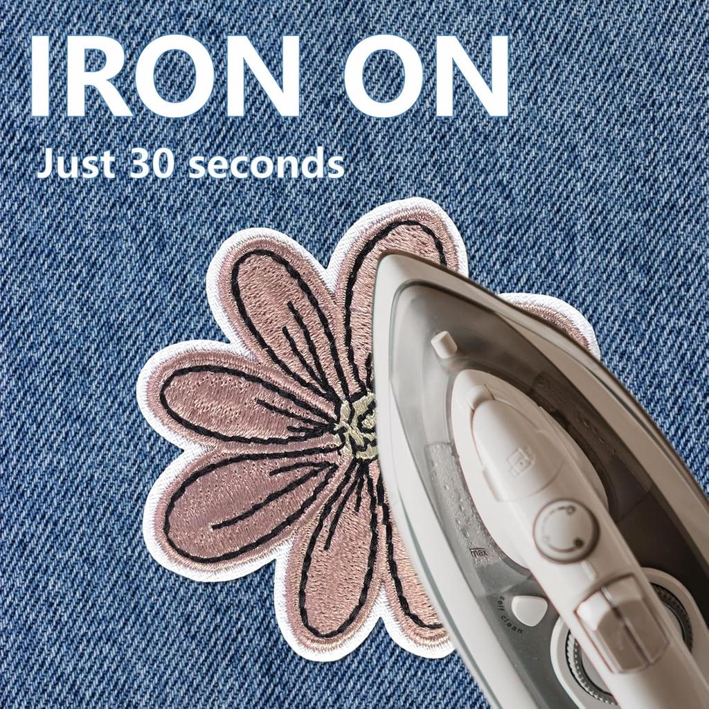 1Set Mixed Style Embroidery Patches Iron On Applique Dress Clothing Repair Decoration Badges