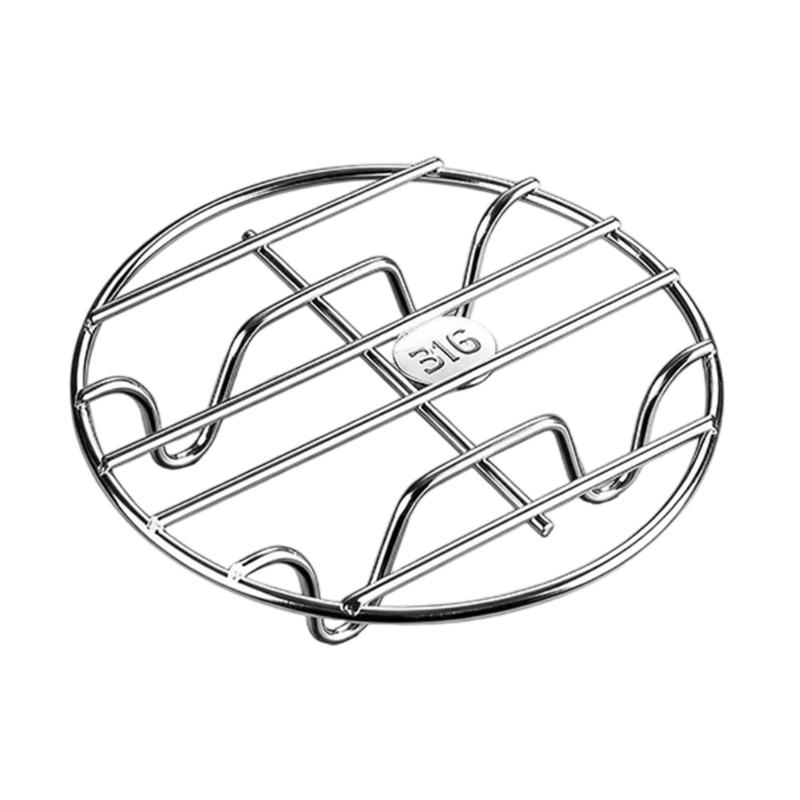 Cookware Steam Rack Insert, Round Metal Tray with Support Feet for Warming Plates, Heating Bowls, and Kitchen Cooking