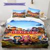 Roblox Poster ,Pattern Bedding Quilt Set Quilt Cover Pillowcase Home Decoration Birthday Gift (1 * Duvet Cover + 2 * Pillowcase, Without Core)