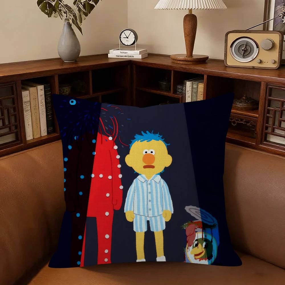 Dont Hug Me Im SScared Pillow Covers Cartoon Sofa Decorative Home Doublesided Printing Short Plush Cute Cushion Cover