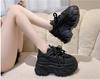 Women Platform Casual Breathable Mesh New Summer Chunky Sneakers 8.5CM Wedges Hidden Heels Hollow Leisure Woman