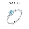 925 Sterling Silver Colorful CZ & Opal Eternity Bands Finger Ring Trendy Stackable Vacation Fine Jewelry For Women Gifts
