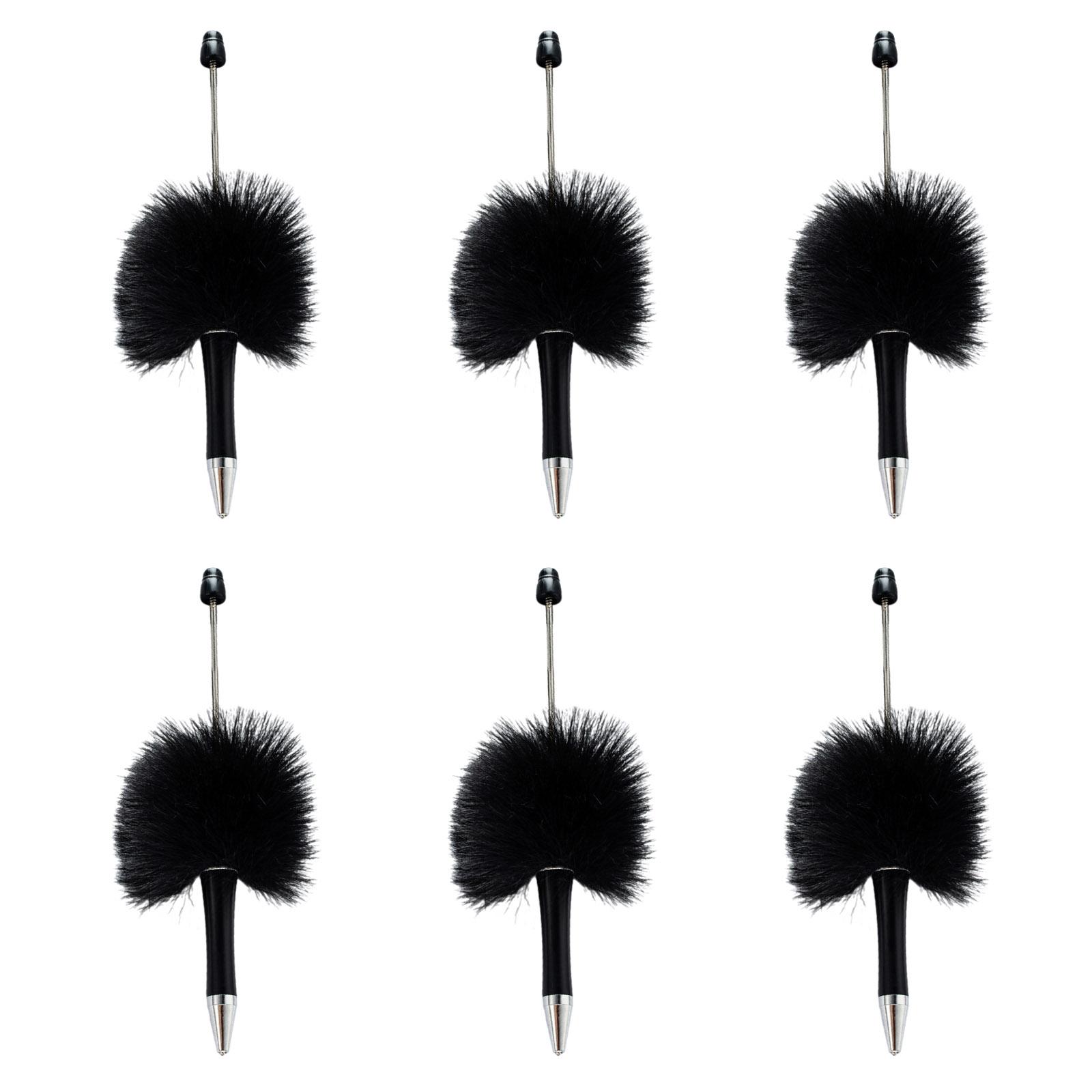 

6 шт. шариковая ручка с бисером, плюшевая шариковая ручка, пишите плавно, новинка, ручка для письма для школьников, игровая награда 1