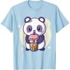 Cute Kawaii Panda Drinks Boba Bubble Tea Kawaii Aesthetic T-Shirt