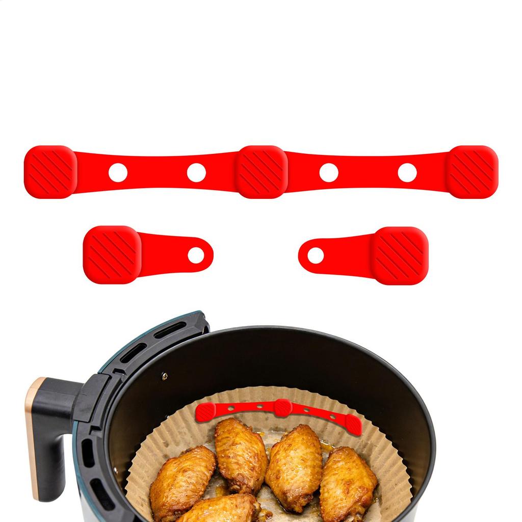Air Fryer Magnet Silicone Buckle for Holding Down Air Fryer Parchment Paper Lock Disposable Liners Prevent Paper to Burn