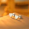 Lucktune Heart Stud Earrings Women Stainless Steel aros mujer Love Cutout Piercing Earrings Trend Kpop Jewelry Gift New