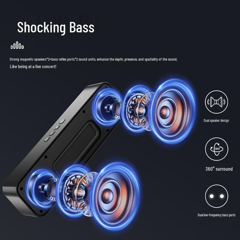 Newmine BT67 Bluetooth Desktop Soundbar Speaker CN plug (adapter included)