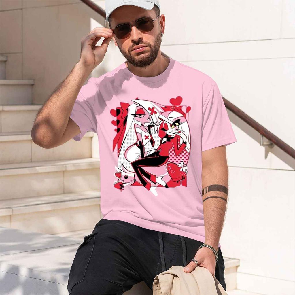 Anime Style Unisexs Tshirt He Themed Characters Valentines Day Gift For Him 2026 New Model Shortsleeve Crewneck Tshirt Classic