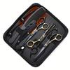 Stainless Steel Hairdressing Scissors Set: Includes Straight Edge and Thinning Scissors for Hair Cutting