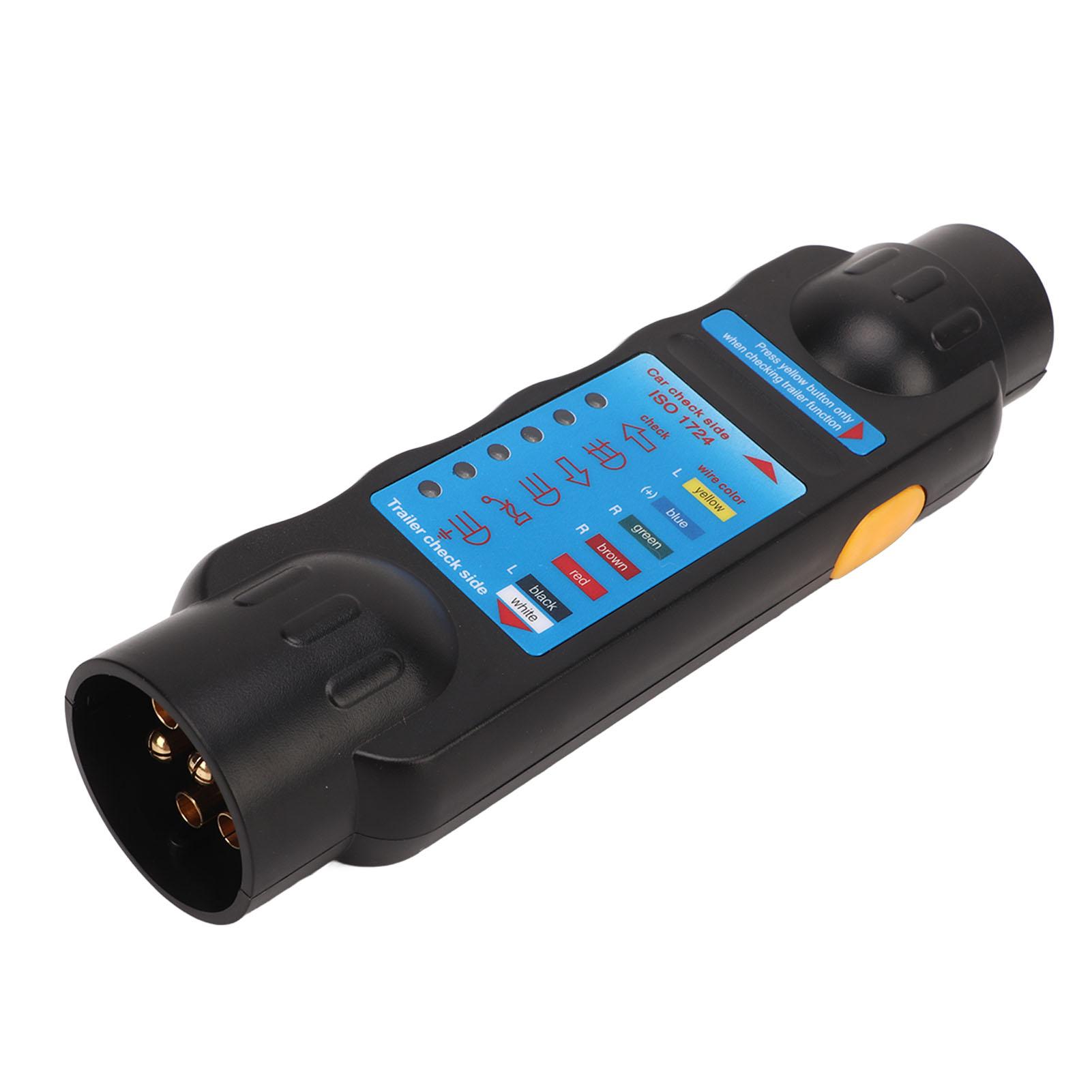 12В 7-контактный Тестер цепи проводки световых приборов прицепа Диагностический инструмент со штекером и розеткой для прицепов, фургонов, конных фургонов