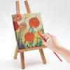 Leere Mini-Holzleinwand für grundierte Öl- und Acrylfarben, bespannter Rahmen, Künstlerleinwand, Malzubehör, Ölfarbpalette