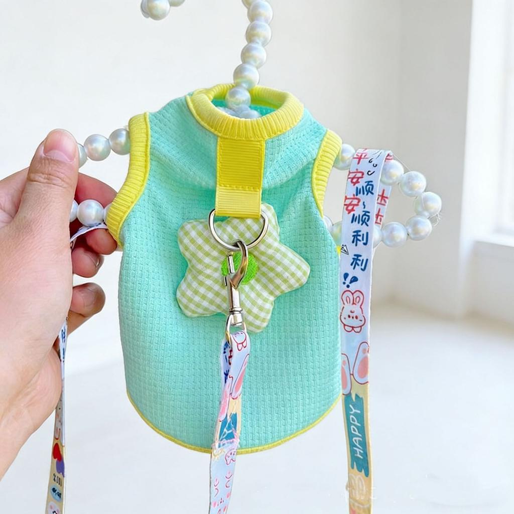 Cat dog clothes spring and summer pet British short blue cat anti-hair loss breathable sun protection tractable teddy bear vest