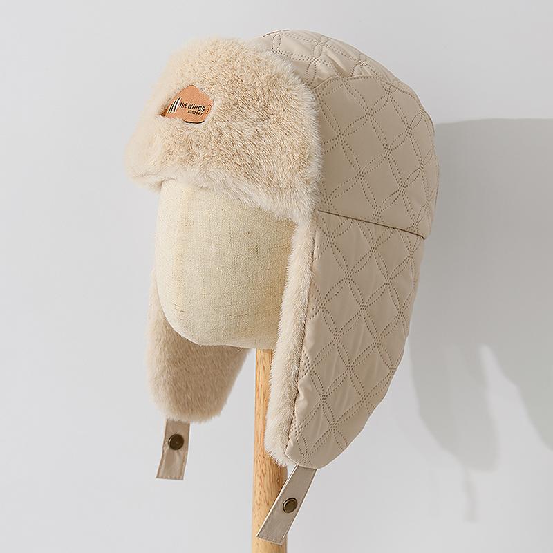 Autumn and Winter Windproof Velvet Men's and Women's Thermal Sleeves, Cycling Caps, Ear Protectors, Cold Protection, Thickened Pilot Hats