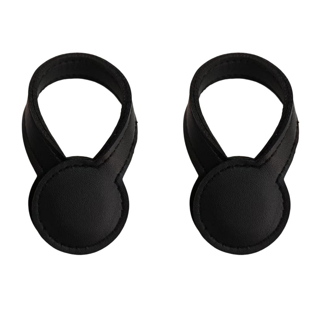 Magnetic Towel PU Circular Towel Portable Hat Backpack Clip Hanging Black Durable and Saving Kitchen and Bathroom