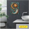 Metal Wall Art Sun Moon Mystic Galaxy Vintage Tin Sign