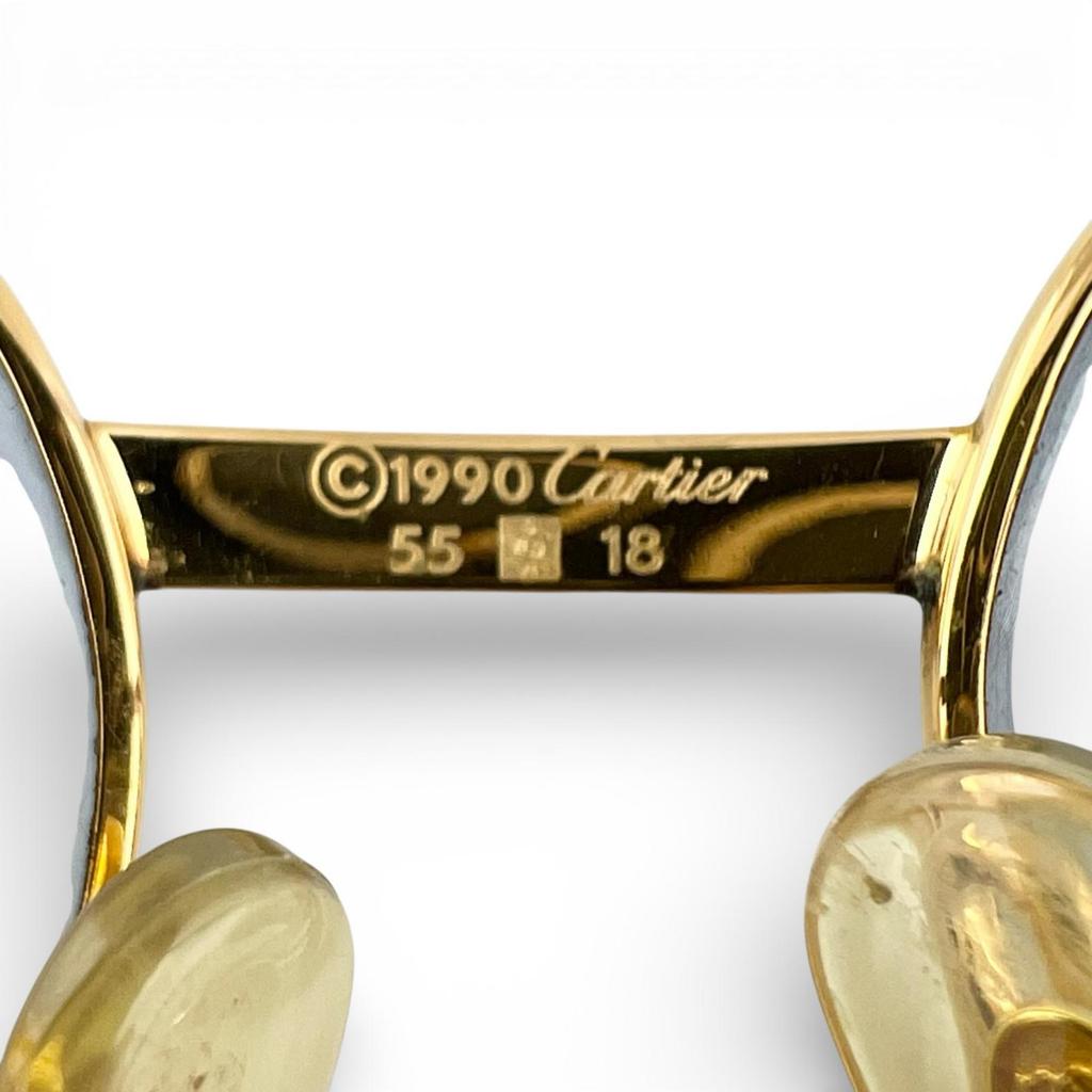 Good Cartier sunglasses Trinity Wooden Temple gold Women Used