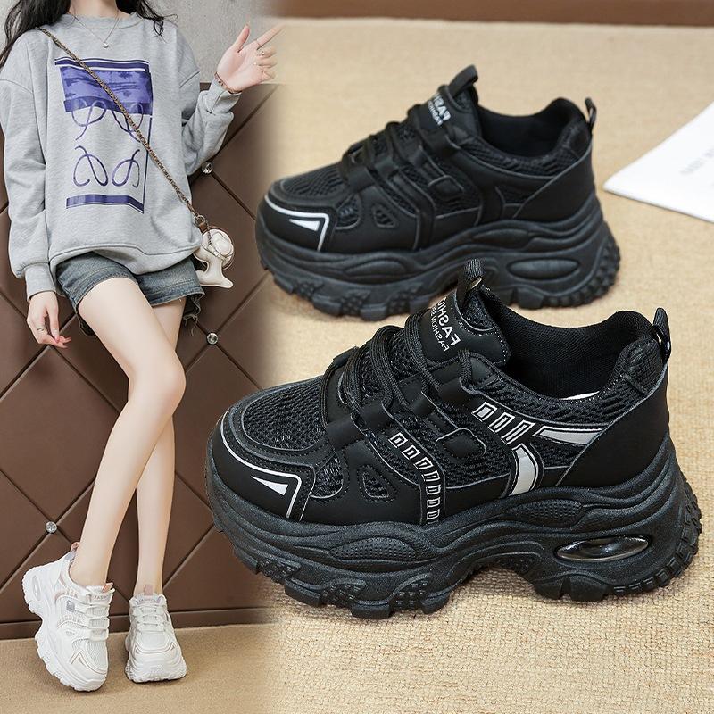 Autumn New Platform Sneakers, Lightweight Soft-soled Breathable Running Shoes, Mesh Dad