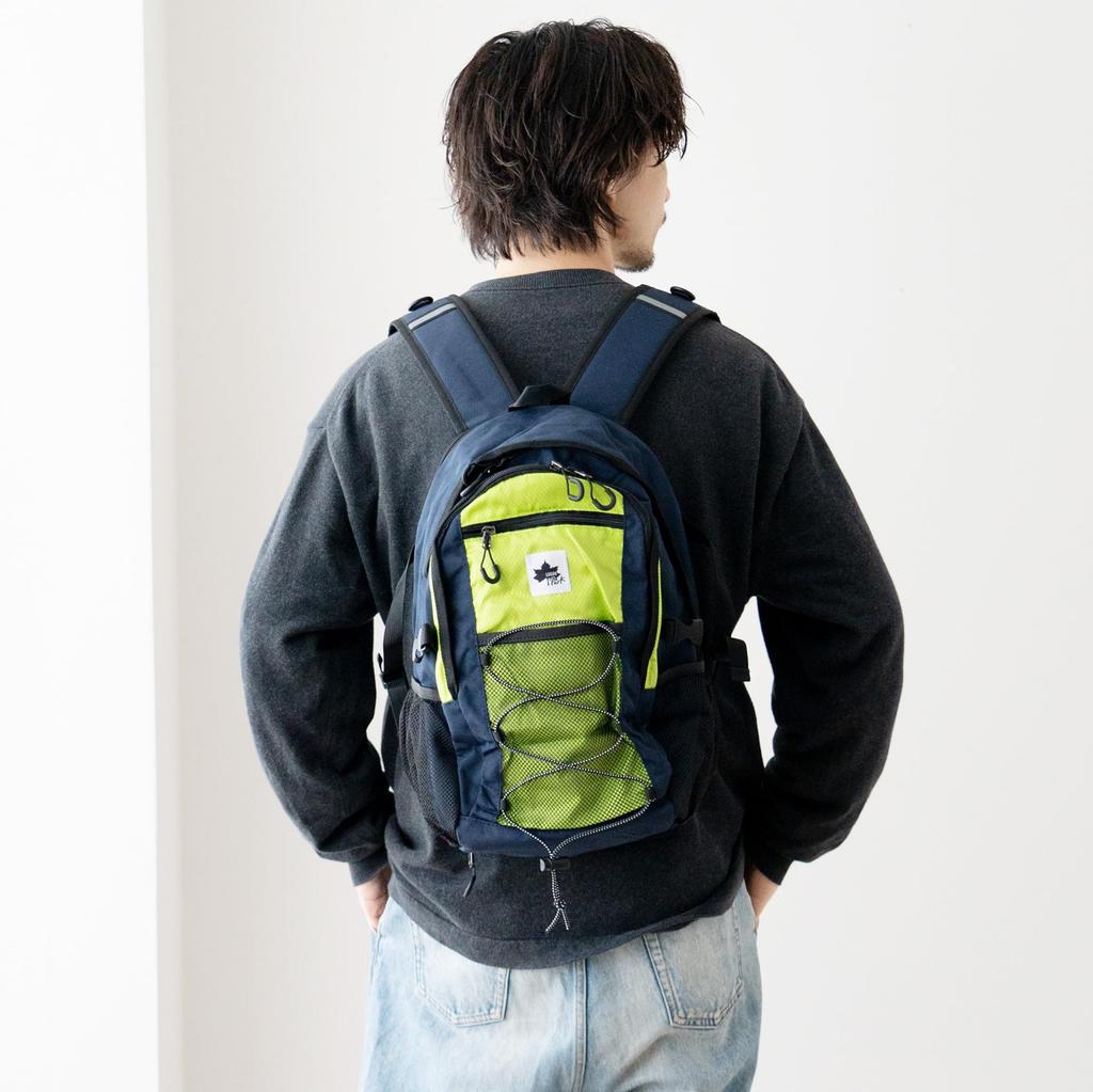 Logo Spark Backpack, Medium Size, Bungee Cord Daypack, Black, Medium