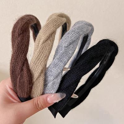 Inverno Morbido Lana Fascia per Capelli Intrecciata per Donne Ragazze Semplice Fascia per Capelli Accessori per Capelli Coreani Cerchietto per Capelli Fasce Intrecciate