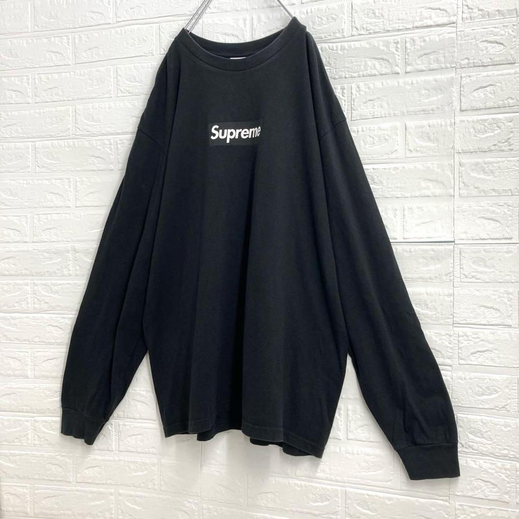 [USED] Rare XL Supreme Box Logo Long Sleeve T-Shirt (Black) worn by BTS Jungkook