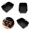Pack of 2 Rectangular Shape Nonstick Air Fryers Pads Baking Tray Cooking Liners Silicone Baskets for Air Frying Machine