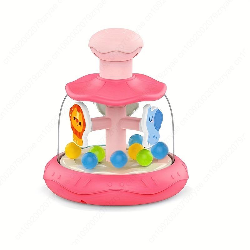 Non-Toxic Interactive Educational Dome Toy With Elephant Design Press & Spin Fun For Kids Perfect Birthday Or Christmas Gift