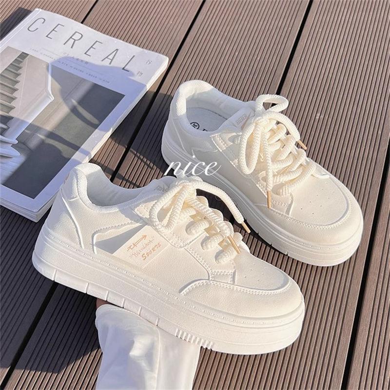 Thick-soled Muffin Bottom Trend Wear-resistant Heightening Ulzzang Little White Shoes Casual Shoes Dad Shoes Thick-soled Sports Shoes Women