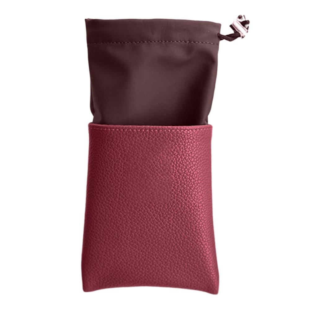 Drawstring Sunglasses Pouch PU Leather SunGlasses Holder Hanging Sunglasses  Eyewear Accessories