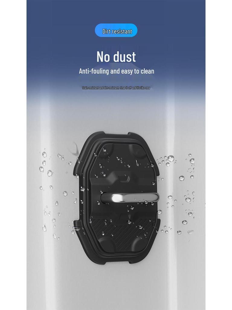 Car Door Lock Silicone Protector: Noise Reduction, Shock Absorption, Anti-Collision Pad for Safe Door Closing