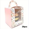 20 Scatole Individuali per Cupcake con Finestra Trasparente Contenitore Portacupcake Cupcake Muffin Biscotti Pasticcini Matrimoni Compleanni Feste