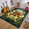 Ninja Warrior In Fiery Forest Scene Patterned Carpet, Non Slip Mat Suitable for Living Room and Bedroom Sofas
