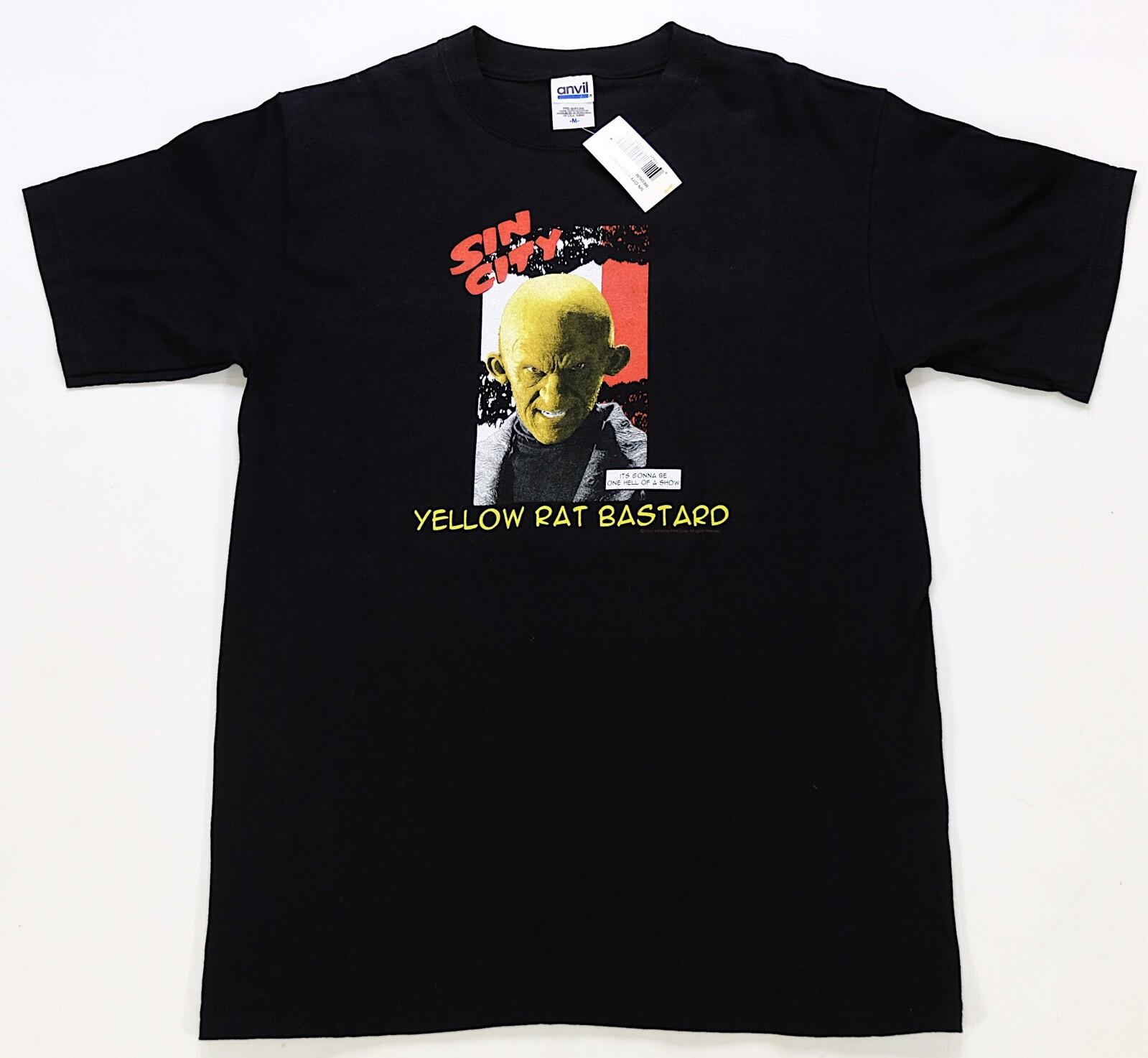 Rare VTG ANVIL Sin City Yellow Rat Bastard 2005 Film Promo T Shirt 2000s NWT M XXL
