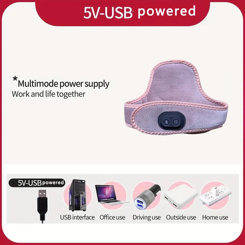 USB powered vibration massage heating therapy neck massager intelligent heating neck protector vibration massage neck cover