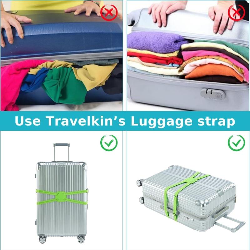 Multi Color Polyester Suitcase Fasteners Adjustable Buckles Tie Down Strap For Luggage Organization During Travel