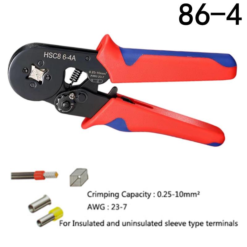 Tube Terminal Crimping Tools Ferrule Crimping Pliers HSC8 6-4 0.25-10mm² 23-7AWG 6-6 0.25-6mm² Electrician Clamp Sets Wire Tips