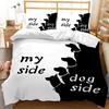 Black and White Couple Romantic Valentine's Day Comfortable Duvet Quilt Cover Pillowcase Bedding Set Decoration Home Textile