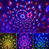 7 Colors ABS Crystal Magic Ball Light Sound Activated Led Stage Light with Remote Control Strobe Lamp for Family Parties and Holiday Celebrations