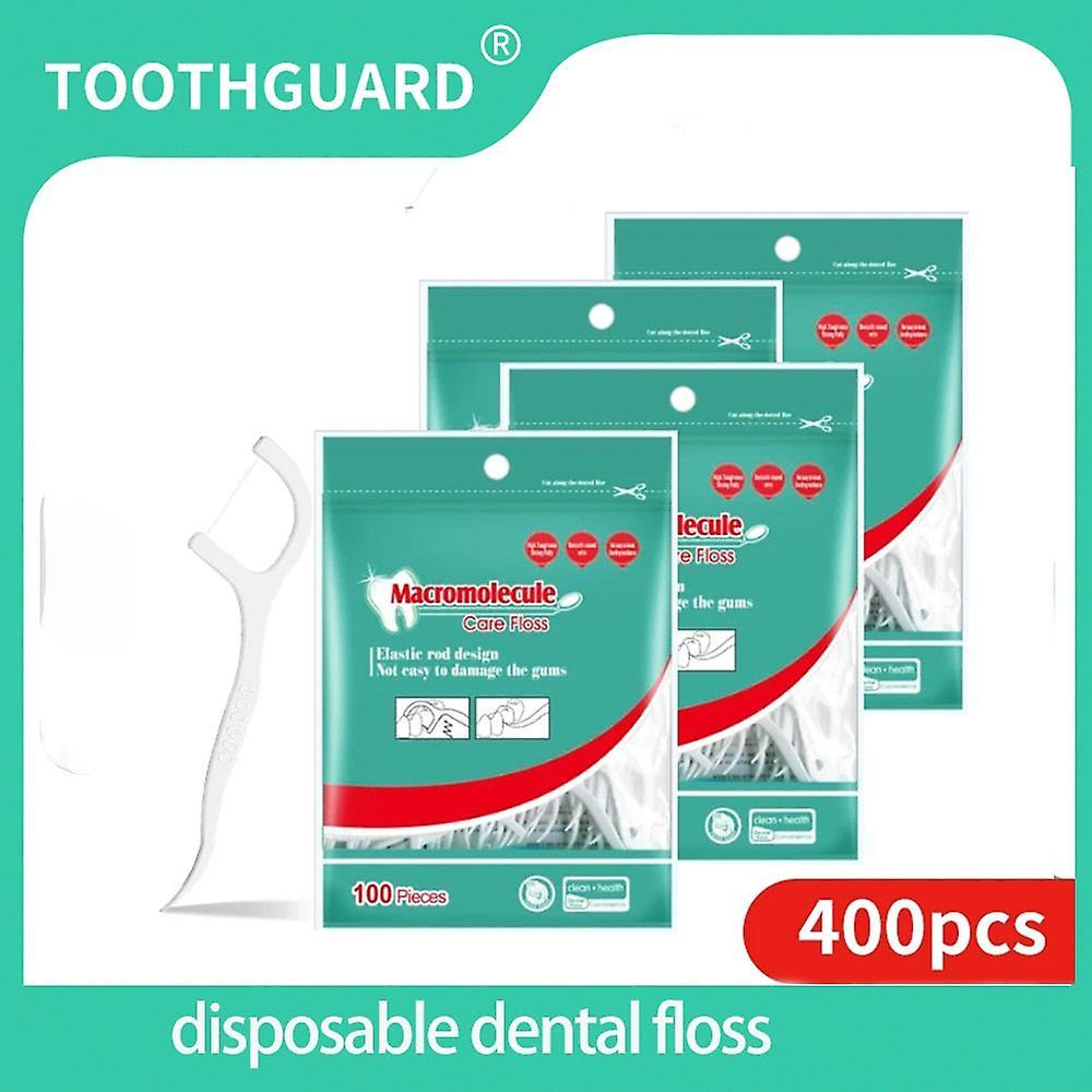 400Pcs Dental Floss Picks Disposable Dental Flosser Toothpick With Threads Clean Between Brush For Tooth Floss Brush 0ral Irrigator Less