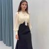 Autumn European and American New Long Elegant Temperament Splicing Waist Dress Dress