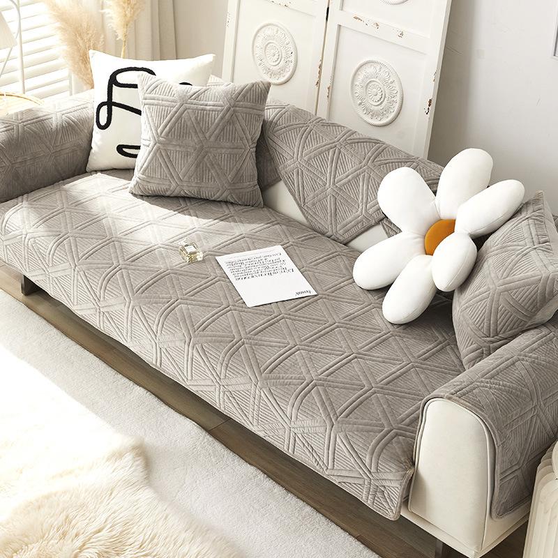 New Sofa Cushion Simple Cushion Autumn and Winter Plush Cover Sofa Cover All-inclusive Four-season Anti-slip