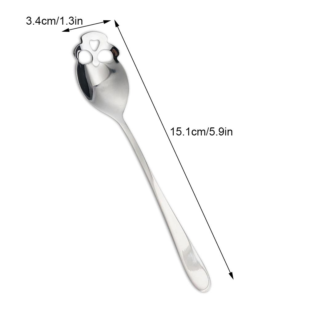Nierdzewna Łyżeczka z Czaszką do Herbaty, Kawy, Napojów, Herbaty, Kawy, Cukru, Narzędzie Miarowe