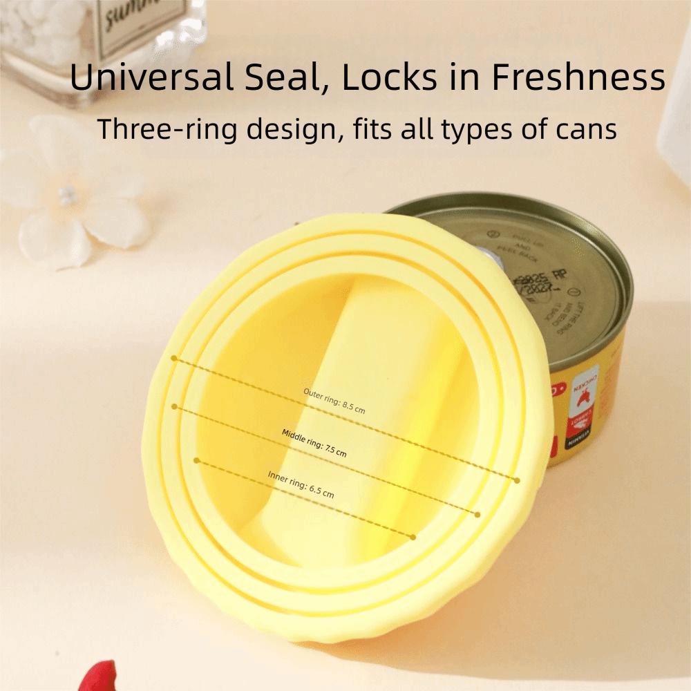 Airtight Design Dog Food Covers Silicone Cat Food Lids with Spoon Pet Food Scoop Set  Walking Pets