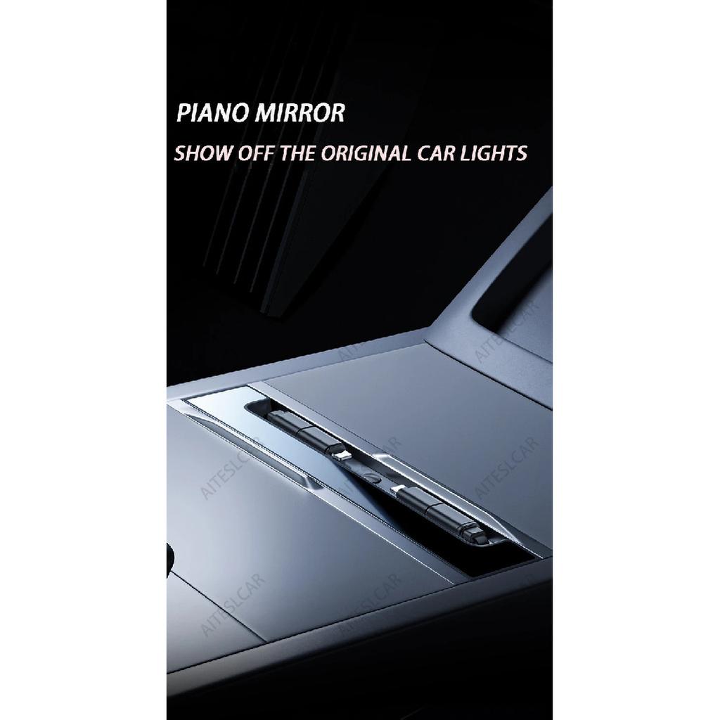 For Tesla Model Y Juniper Fast Charging USB Hub Docking Station with Rainbow Light Model 3 Highland Retractable Ambient Lighting