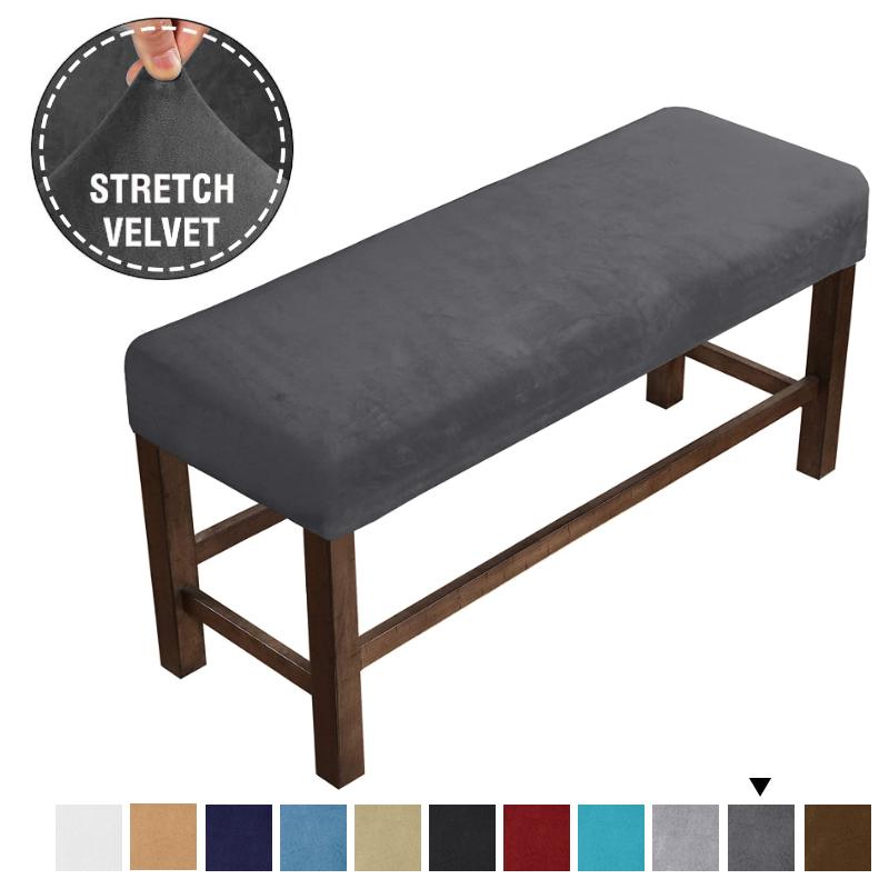 Fodera Elasticizzata Per Panca Da Pranzo In Velluto Morbido, Con Lacci, Rimovibile E Lavabile, Beige, Taglia Large (Lunghezza 112-150cm)