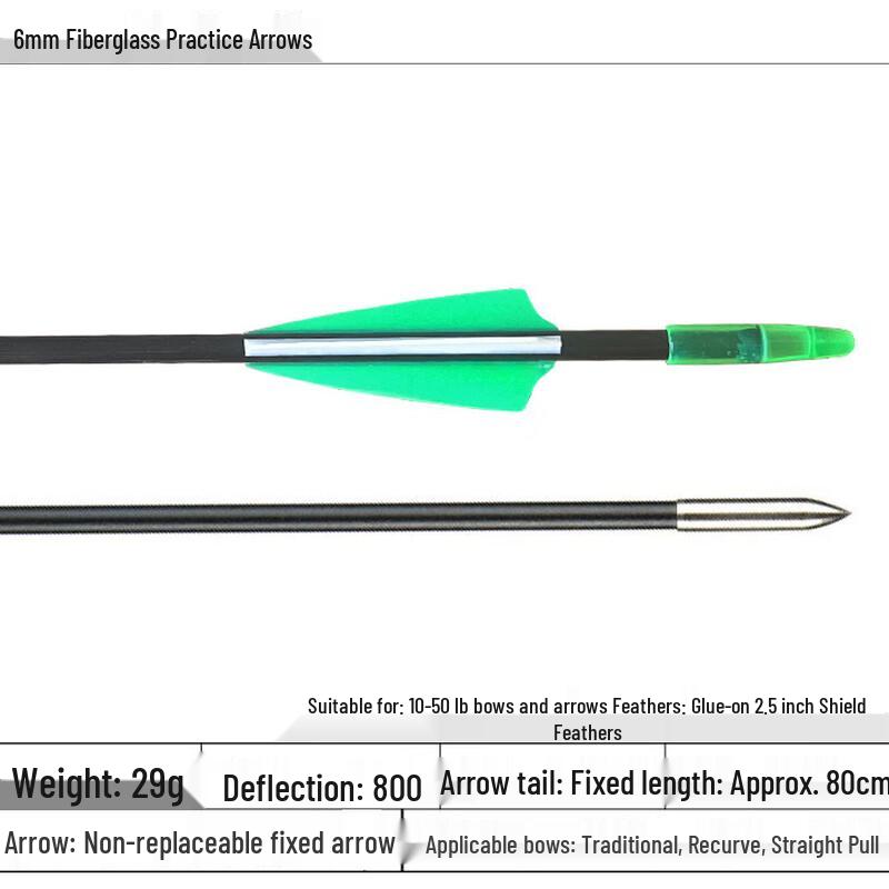 WEZHO Fiberglass Archery Practice Arrows