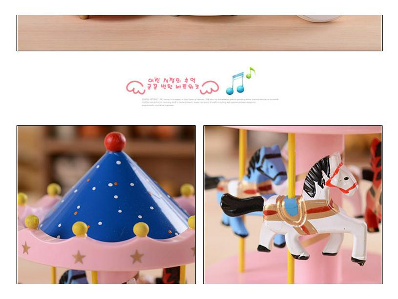 Wind-up Carousel Music Box Cake Decoration - Valentine's Day Gift & Living Room Ornament
