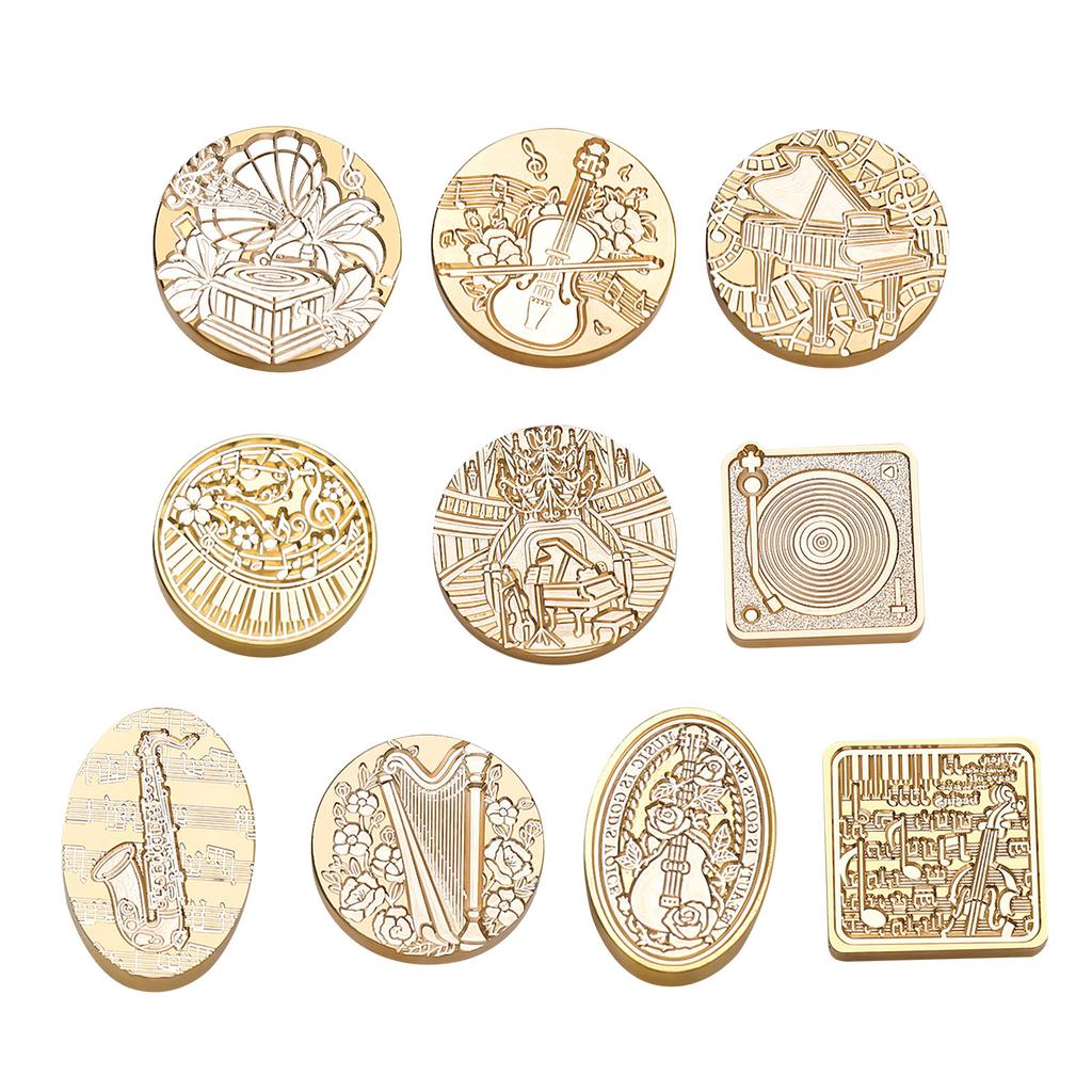 Sealing Wax Stamp Head for Seal Envelope Invitation DIY Scrapbooking Music Themed Wax Seal Stamp Head Replacement