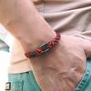 Ethnic Handmade Rope Bracelet Men Detachable Mountaineering Buckle 4mm Double Layer Beach Surfing Nautical Wrap Rope Braslet