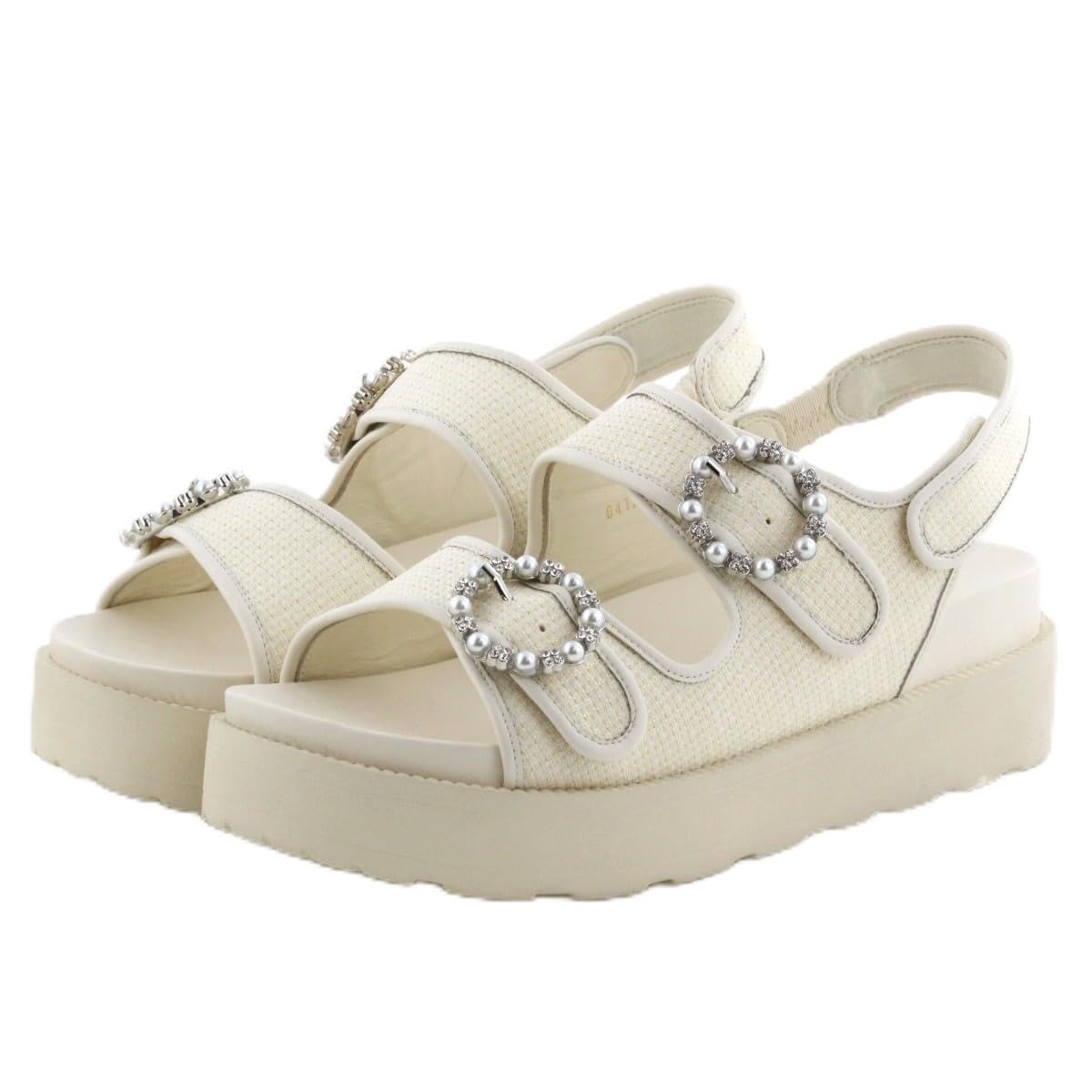 

HIMIKO/Himiko/Pearl Buckle Sports Sandals/641225 Ivory L