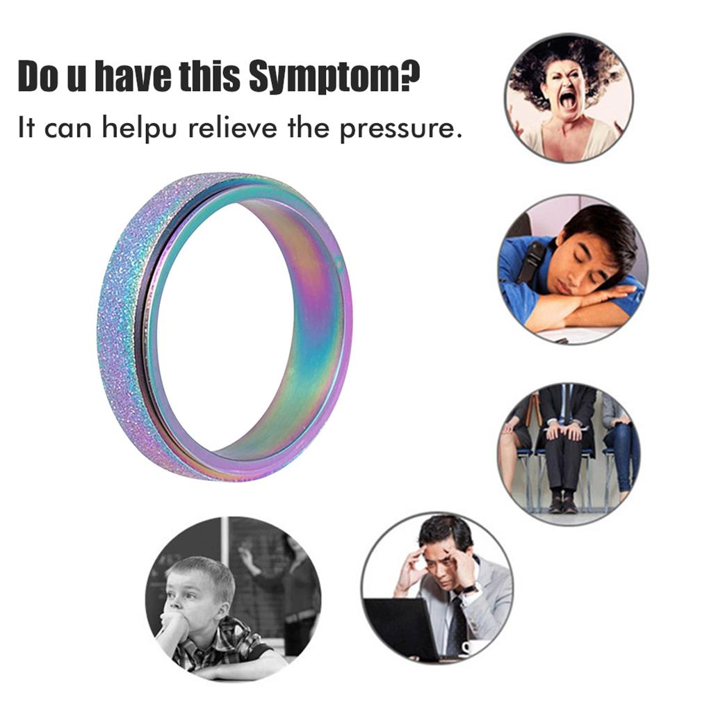 Stahl Spannungsabbau Ring Stilvoller Ersatz Unisex Matt Sensorisches Rotierendes Spielzeug Schmuck Geburtstagsgeschenk
